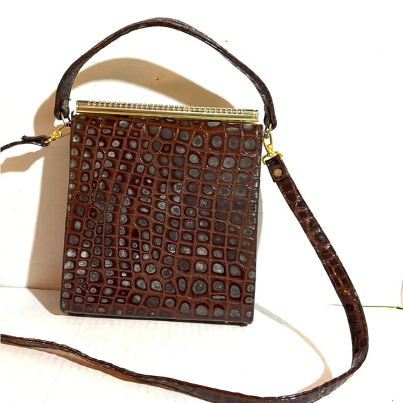 Viva vintage leather crossbody/ handle handbag - Picture 2 of 8